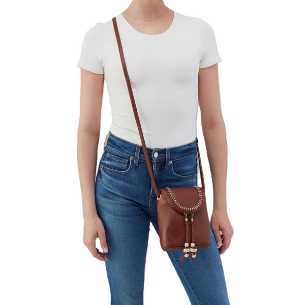 Hobo Fern Crossbody Leather Purse / Cocoa Bean