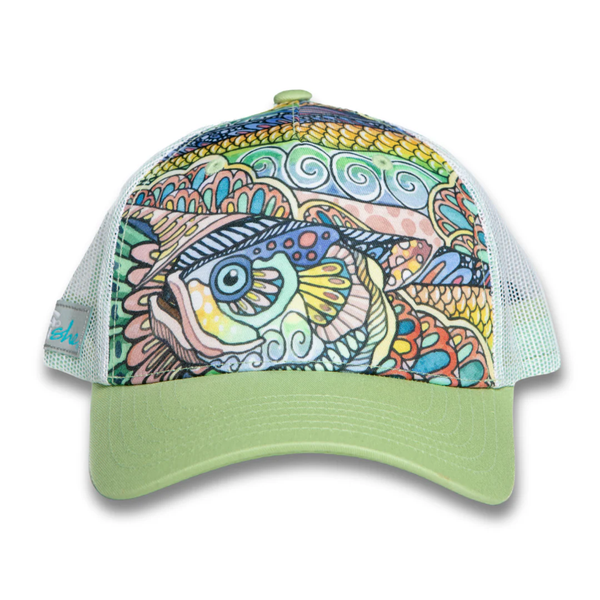 Fishe Abstract Trucker Hat / Tropical Tarpon
