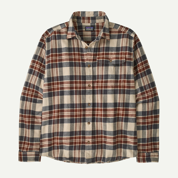 Patagonia Men's LS Lightweight Fjord Flannel Shirt / Dried Vanilla