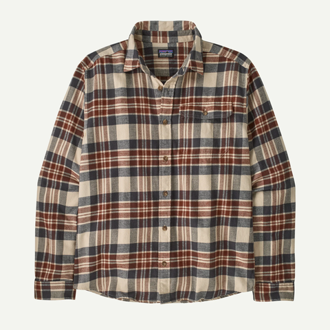 Patagonia Men's LS Lightweight Fjord Flannel Shirt / Dried Vanilla