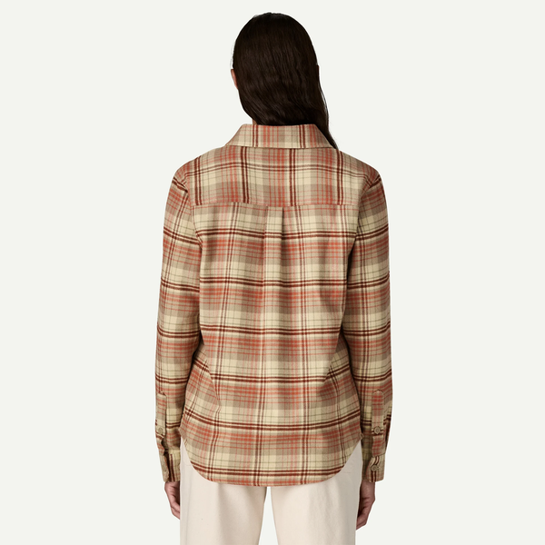 Patagonia Women's LS Fjord Flannel Shirt / River Plaid Potters Red