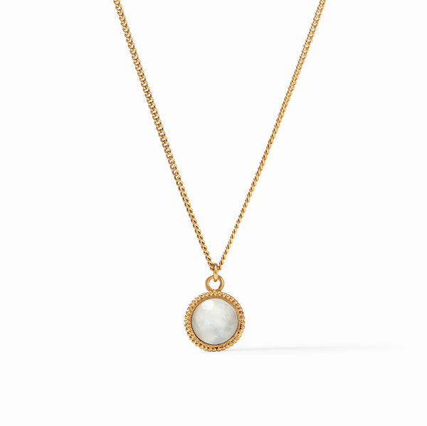 Julie Vos Fleur-de-Lis Solitaire Pearl Gold Necklace