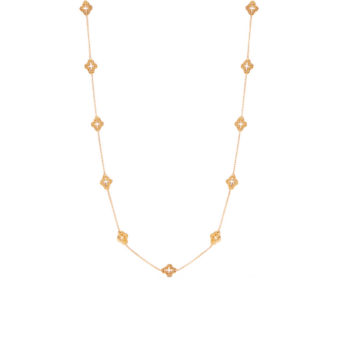 Julie Vos Florentine Demi Delicate Station Gold Necklace