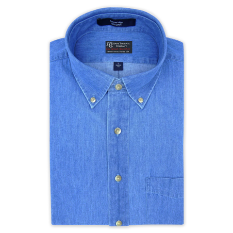 Andy Thornal LS Wrinkle Free Classic Fit Sport Shirt - Gilbert Denim #751040-15