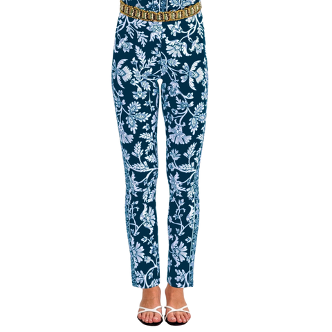 Gretchen Scott Gripeless Stunning Stippling Pull On Navy Pants