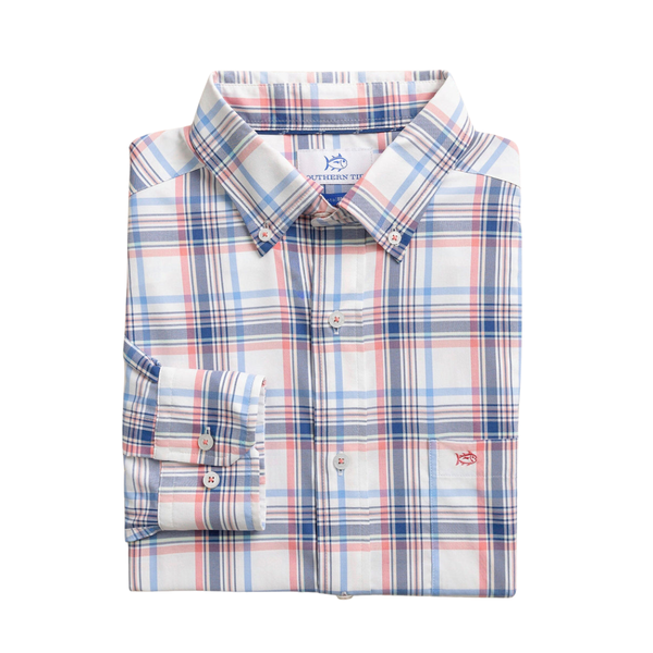 Southern Tide Men's Gulf Haven Coastal Breeze Sportshirt / Coral Beach