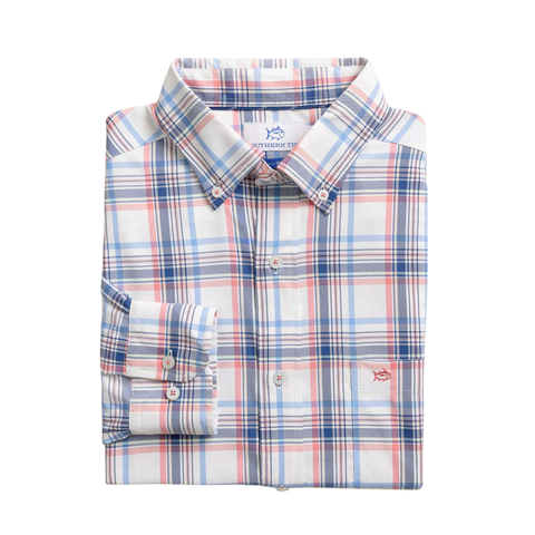 Southern Tide Men's Gulf Haven Coastal Breeze Sportshirt / Coral Beach