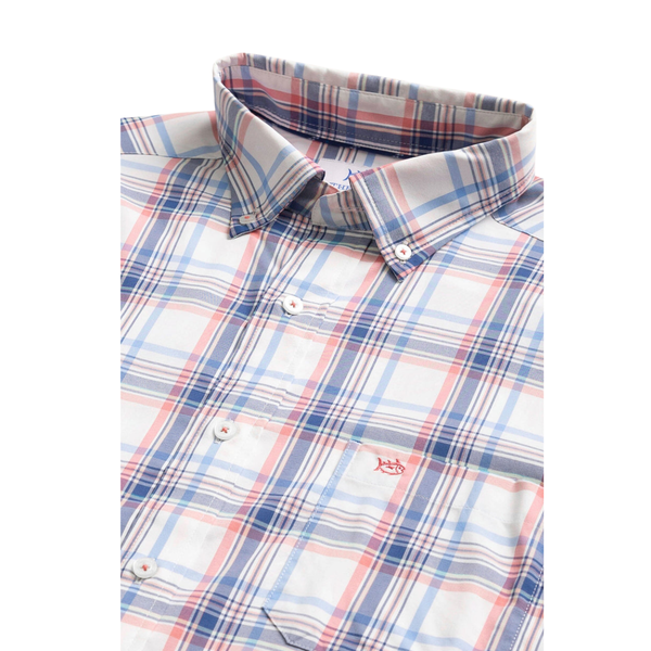 Southern Tide Men's Gulf Haven Coastal Breeze Sportshirt / Coral Beach
