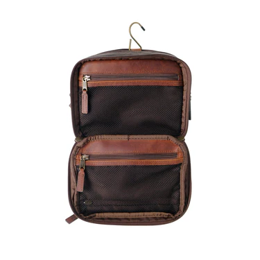 Tom Beckbe Canvas Hanging Toiletry Bag / Bark