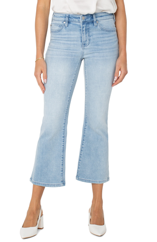 Liverpool Hannah Cropped Flare w/Slit Hem Jeans