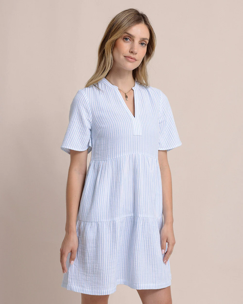 Southern Tide Women's Harper Stripe Dress / Boat Blue