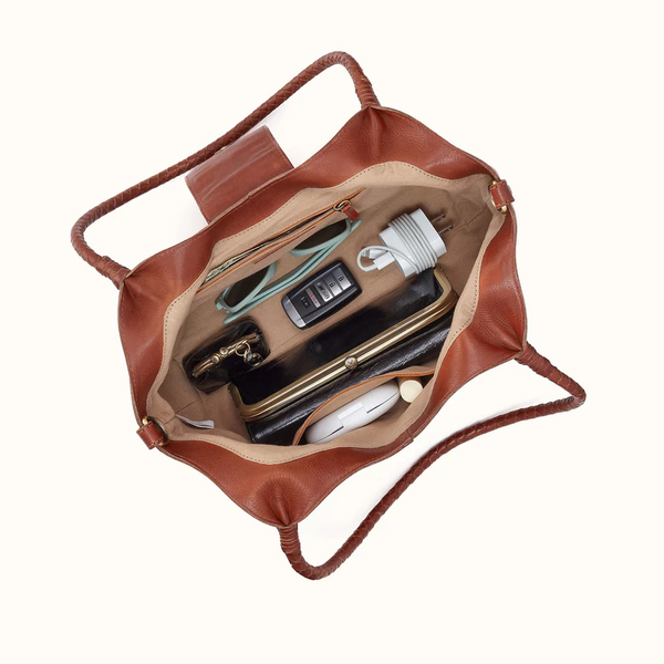 Hobo Foundery Small Leather Tote / Kindling Brown