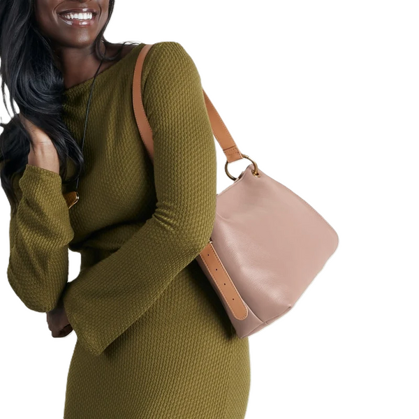 Hobo Rayna Leather Shoulder Bag Purse / Warm Adobe