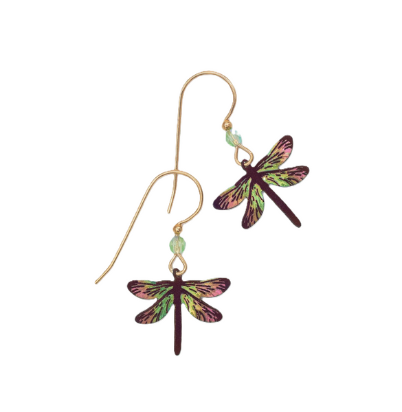 Holly Yashi Dragonfly Dreams Green With Envy Earrings