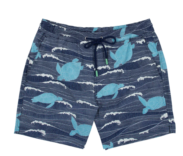 Tori Richard Men's Honu Ocean Swim Short-Navy