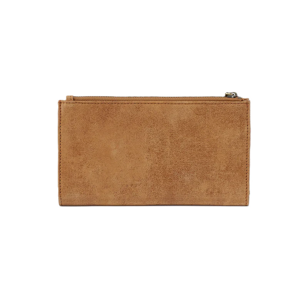 Hobo Jill Large Bifold Leather Wallet / Whiskey Buffed Leather