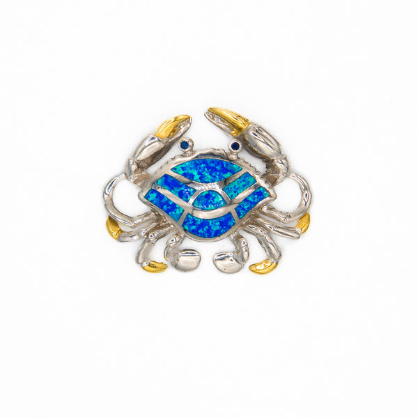 Kovel Blue Opal Crab Topper