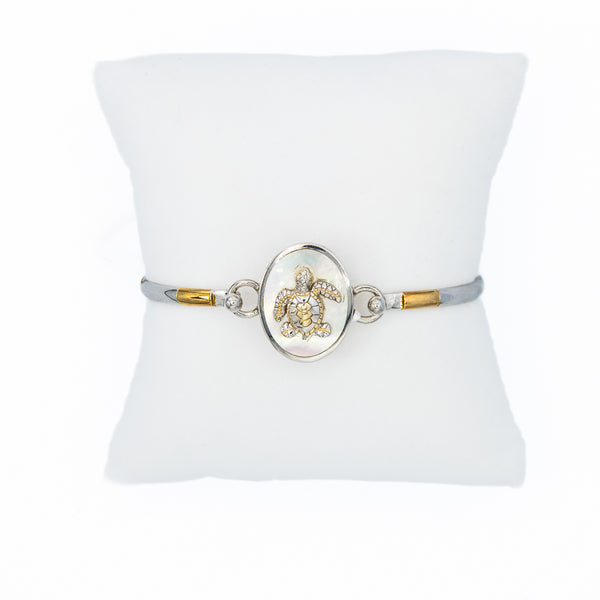 Kovel Two Tone Turtle On MOP Oval Topper