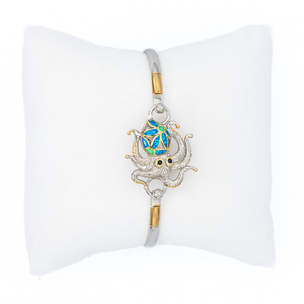 Kovel Filigree Blue Opal Flower Octopus Topper