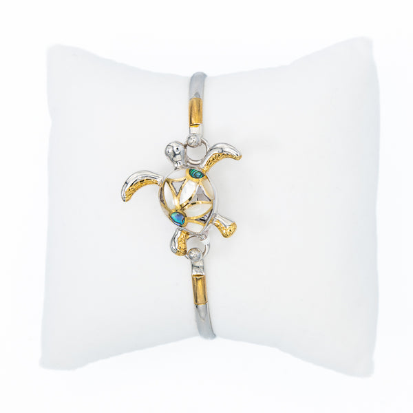 Kovel Mother Of Pearl Filigree Flower Turtle Topper