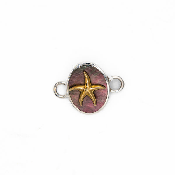 Kovel Two Tone Starfish On Oval MOP Oval Topper