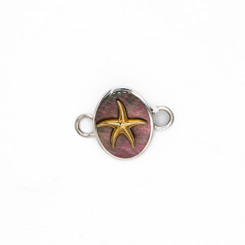 Kovel Two Tone Starfish On Oval MOP Oval Topper