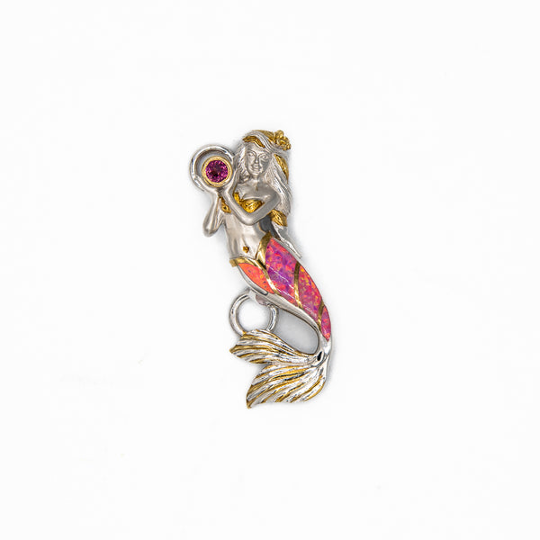 Kovel Mermaid Holding Gem Topper