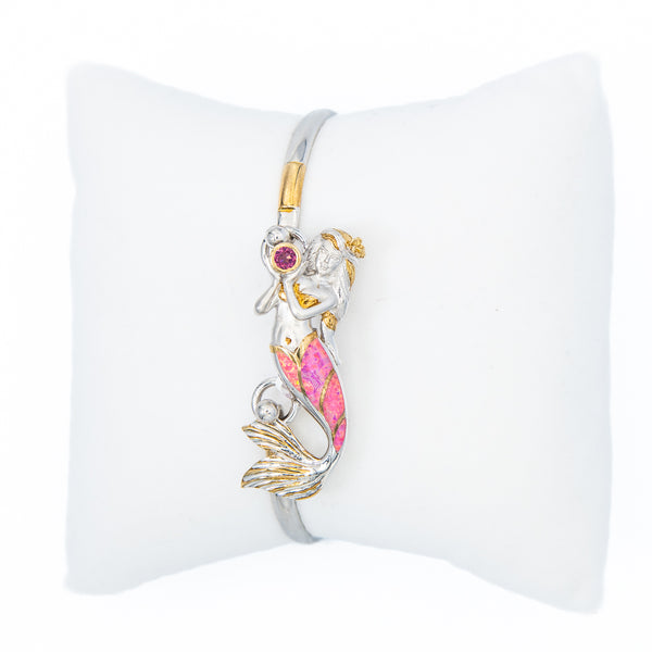 Kovel Mermaid Holding Gem Topper