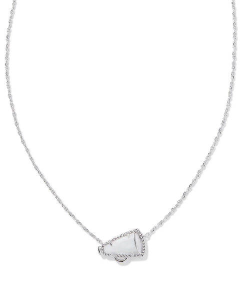 Kendra Scott Cheer Silver White Mother of Pearl Necklace