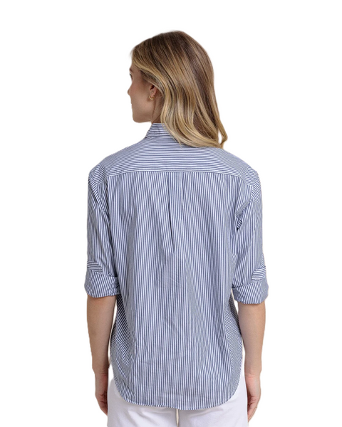 Southern Tide Women's Katherine Striped Shirt / Dress Blue