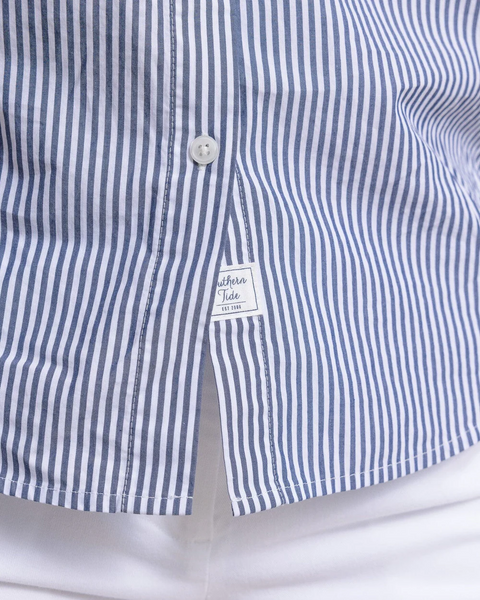 Southern Tide Women's Katherine Striped Shirt / Dress Blue