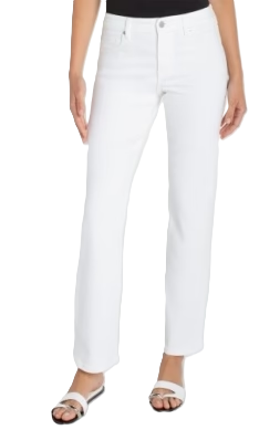 Liverpool Women's Kennedy Straight Jeans / White