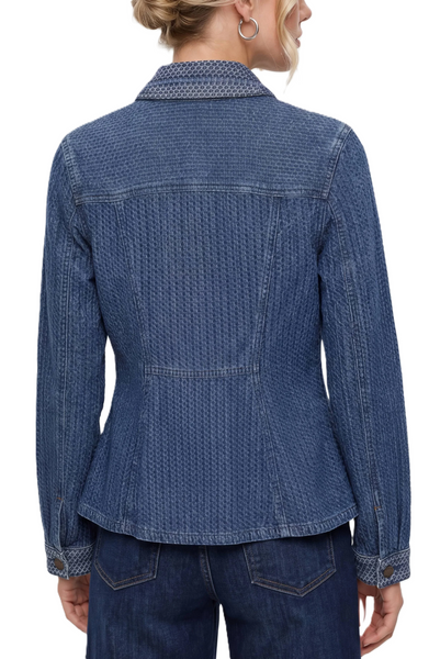 Liverpool Women's Fit and Flar Trucker Jacket / Blue Doris