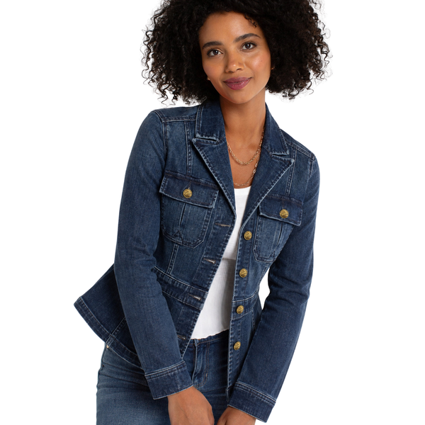 Liverpool Women's Peplum Jacket With Tab Detail / Strasborg