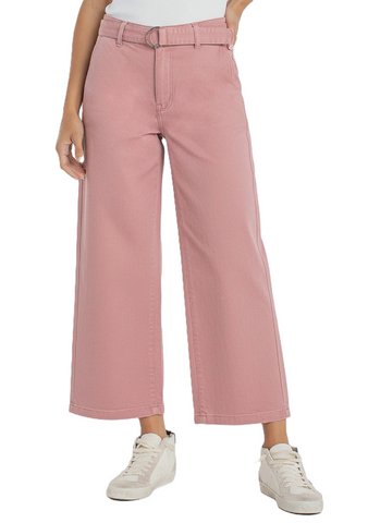Liverpool Women's Misty Blush Stride Wide Leg W/Belt Pants