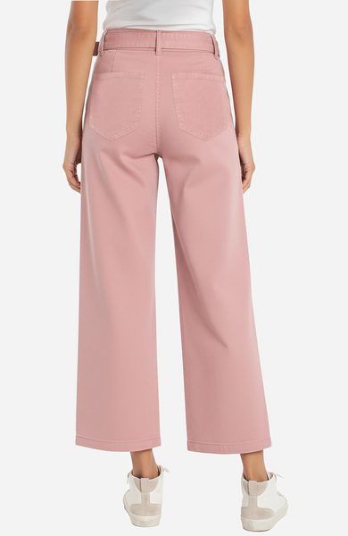 Liverpool Women's Misty Blush Stride Wide Leg W/Belt Pants