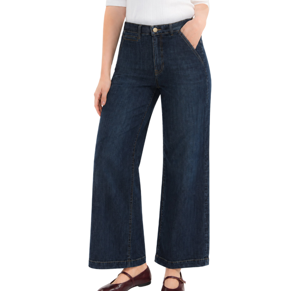 Liverpool Women's Stride Wide Leg Jeans with Trouser Details / Baseline