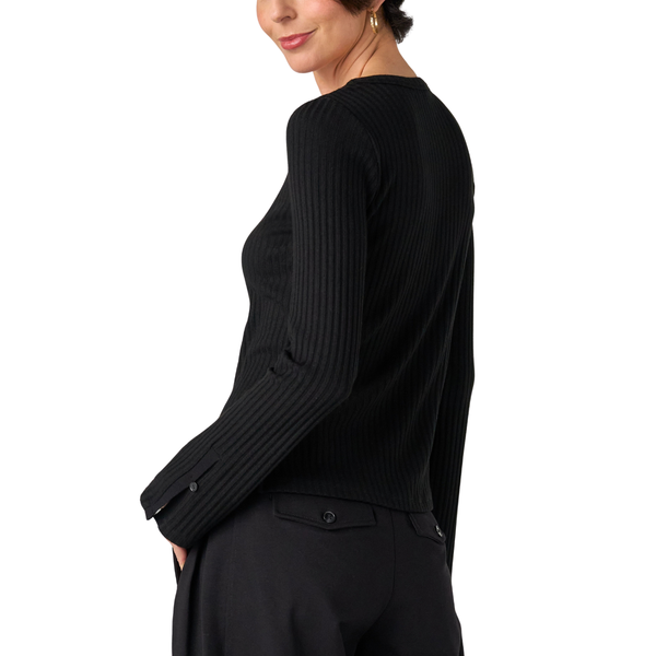 Liverpool Women's Long Sleeve Scoop Neck Knit Top / Black