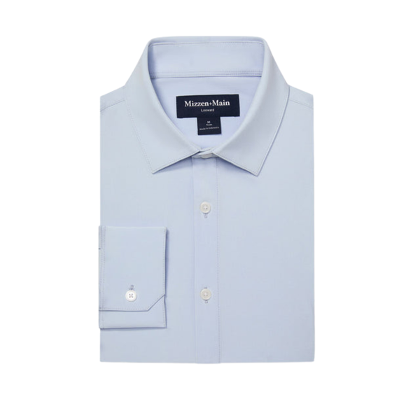 Mizzen + Main Leeward Trim Fit Men's Dress Shirt / Light Blue Solid
