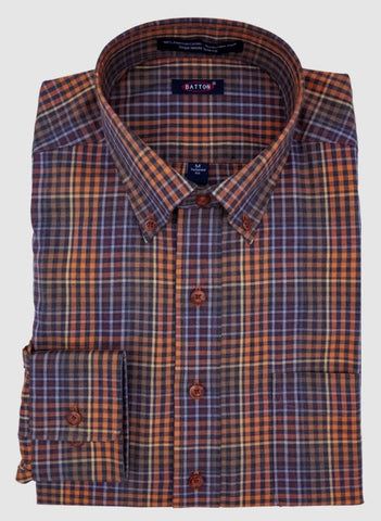 Andy Thornal LS Tailored Fit Cotton Sport Shirt - Lennox #691005-99