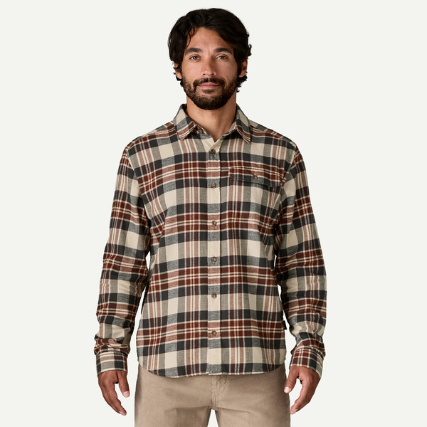 Patagonia Men's LS Lightweight Fjord Flannel Shirt / Dried Vanilla