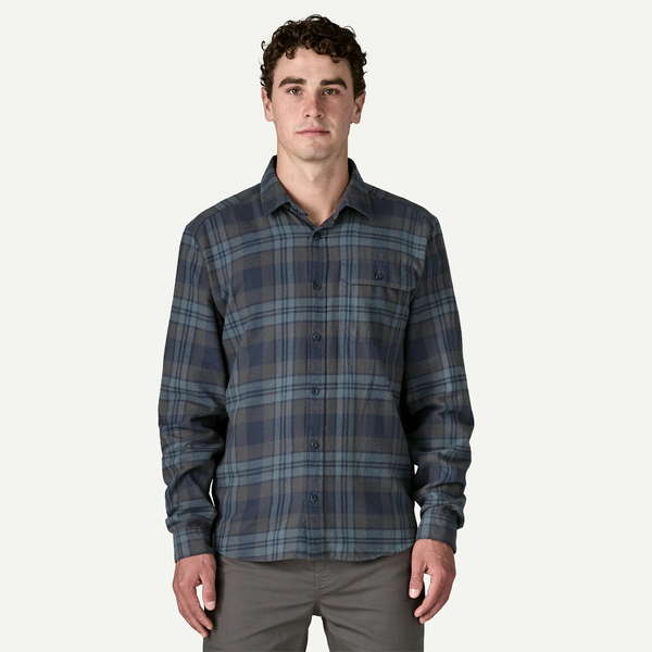 Patagonia Men's LS Lightweight Fjord Flannel Shirt / Smolder Blue