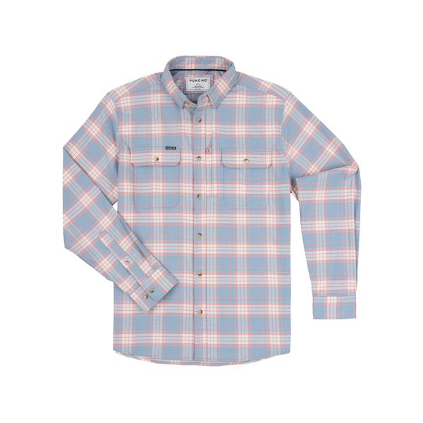 Poncho Men's Long Sleeve Flannel Shirt