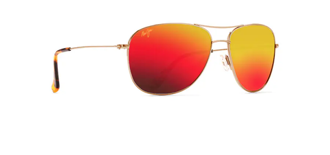 Maui Jim Cliff House Sunglasses - Gold /Hawaii Lava