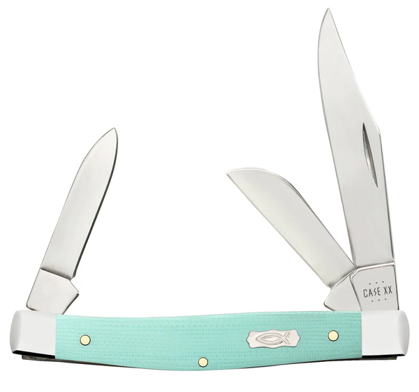 Case Seafoam Green G-10 Medium Stockman