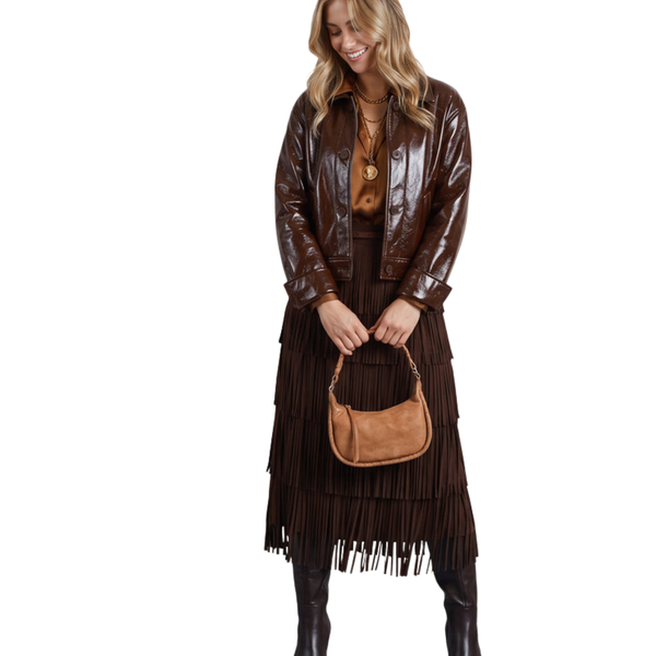 Hobo Mia Crescent Hobo Leather Purse/ Whiskey