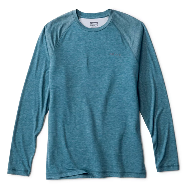 Orvis Men's Dricast LS Crew Shirt / Blue Lagoon