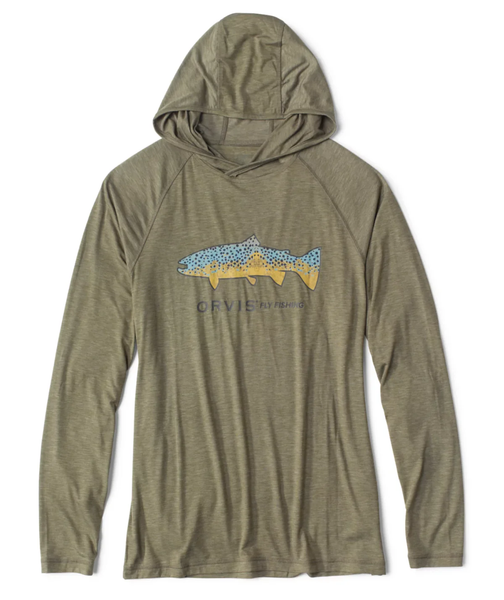 Orvis Men's Dricast Logo Hoodie / Tarragon