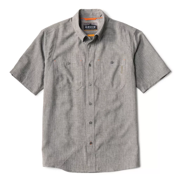 Orvis Men's SS Tech Chambray Shirt / Moss