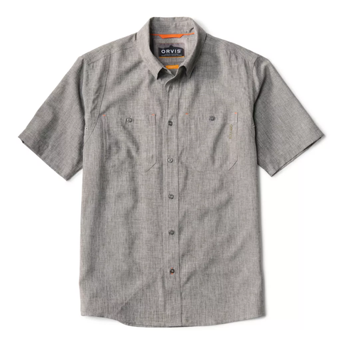 Orvis Men's SS Tech Chambray Shirt / Moss